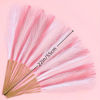 Picture of 12pcs Pink/Brown White Pampas Grass Decor 55cm Fluffy Faux Artificial Plants for Home Wedding Living Room Wall Party Decoration