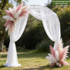 Picture of 12pcs Pink/Brown White Pampas Grass Decor 55cm Fluffy Faux Artificial Plants for Home Wedding Living Room Wall Party Decoration
