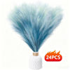 Picture of 24pcs 42cm Artificial Pompas Grass Faux Pampas Grass Fake Non-Shedding Fluffy Artificial Flowers for Farmhouse Wedding Party Home Decorations