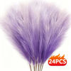 Picture of 24pcs 42cm Artificial Pompas Grass Faux Pampas Grass Fake Non-Shedding Fluffy Artificial Flowers for Farmhouse Wedding Party Home Decorations