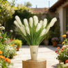 Picture of Artificial Onion Grass with Reeds Faux Pampas Foxtail Plant Tall Greenery Shrubs for Indoor and Outdoor Home Garden Decoration